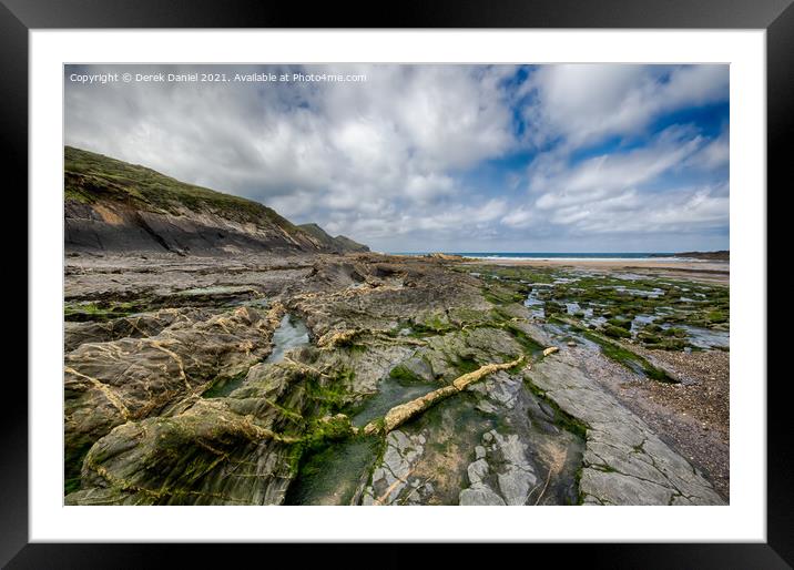 Crackington Haven, Cornwall Framed Mounted Print by Derek Daniel