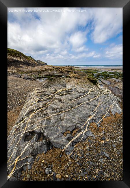 Crackington Haven, Cornwall Framed Print by Derek Daniel