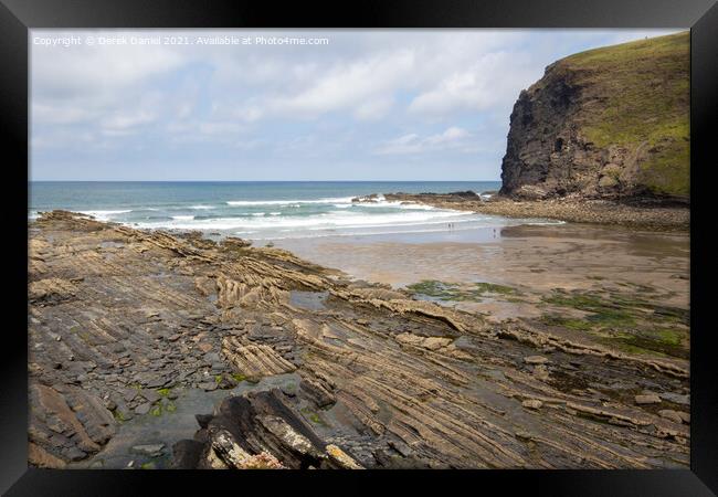 Crackington Haven, Cornwall Framed Print by Derek Daniel