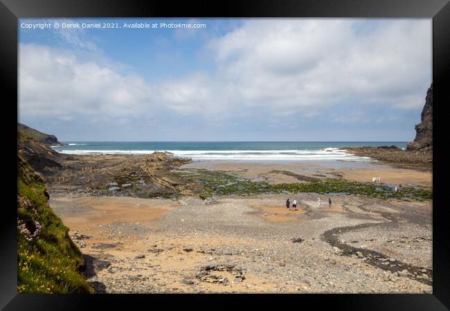 Crackington Haven, Cornwall Framed Print by Derek Daniel