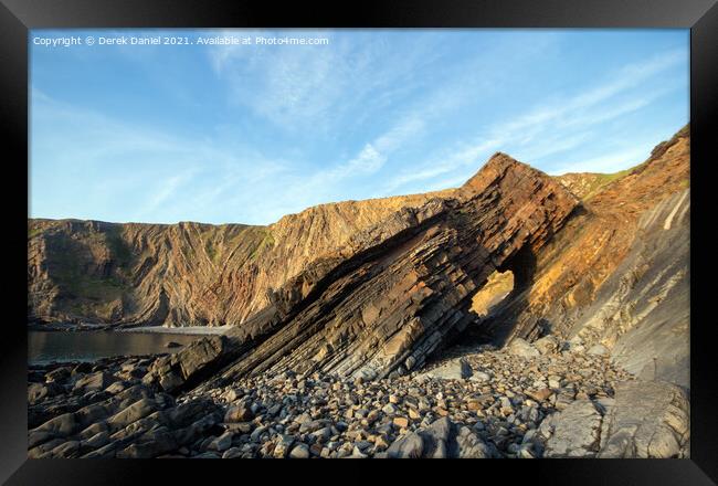 Hartland Quay, Devon  Framed Print by Derek Daniel