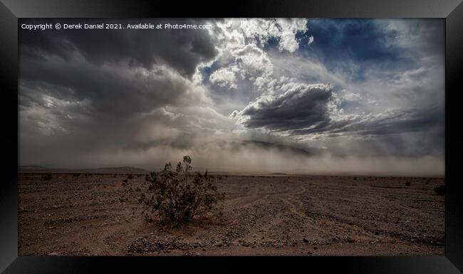 The Fury of Death Valley Framed Print by Derek Daniel