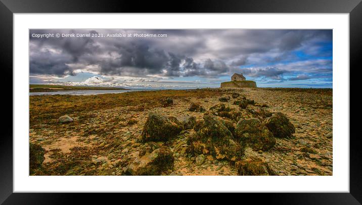 Tranquil Island Church Framed Mounted Print by Derek Daniel