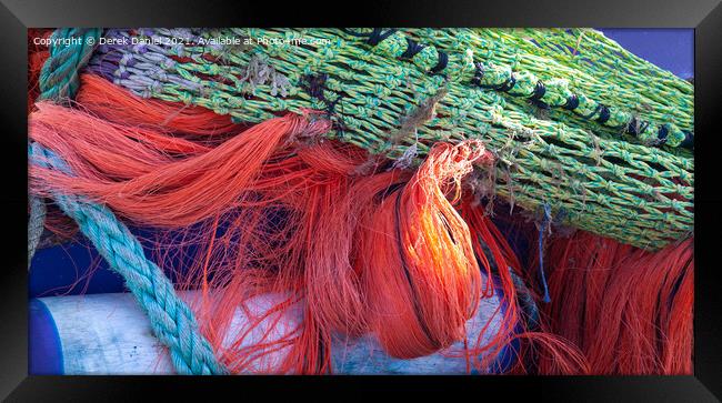 Vibrant Nets of Poole Framed Print by Derek Daniel