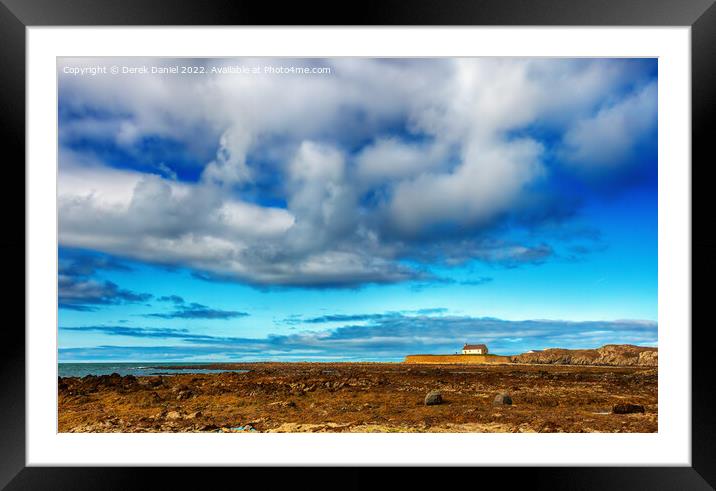 St Cwyfan's Church, The Church In The Sea Framed Mounted Print by Derek Daniel