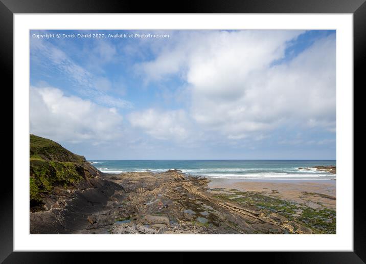 Crackington Haven, Cornwall Framed Mounted Print by Derek Daniel