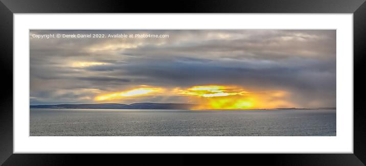 Majestic Sunset over the Purbecks Framed Mounted Print by Derek Daniel