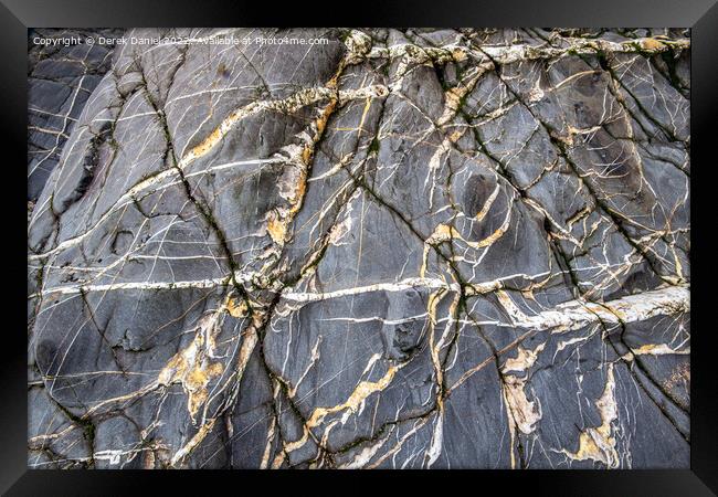 Rock Textures Framed Print by Derek Daniel