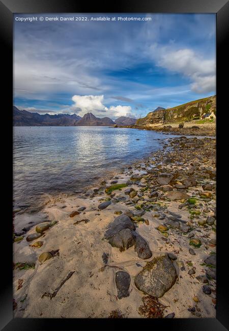 Elgol Beach Framed Print by Derek Daniel