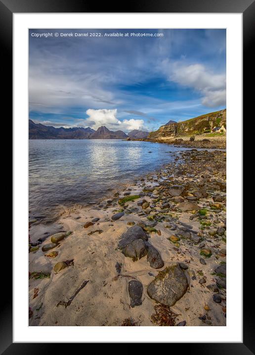 Elgol Beach Framed Mounted Print by Derek Daniel