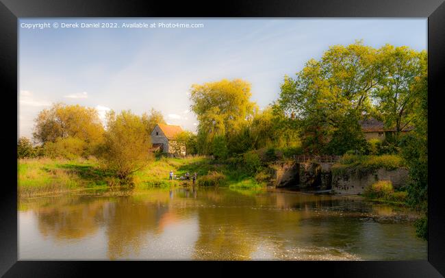 River Stour near Fiddleford Manor, Sturminster New Framed Print by Derek Daniel