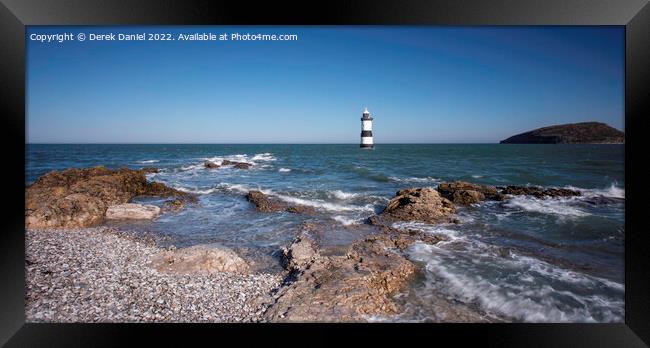 high tide at Penmon Point, Anglesey, North Wales Framed Print by Derek Daniel