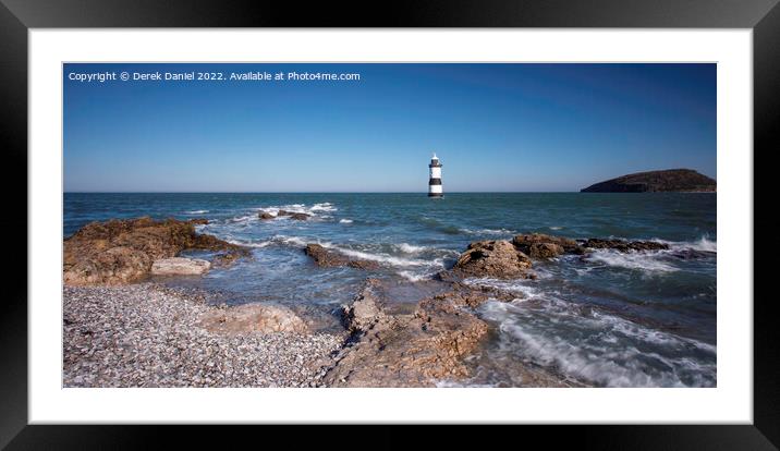high tide at Penmon Point, Anglesey, North Wales Framed Mounted Print by Derek Daniel