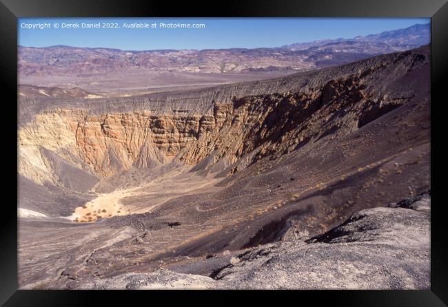 Ubehebe Crater Framed Print by Derek Daniel