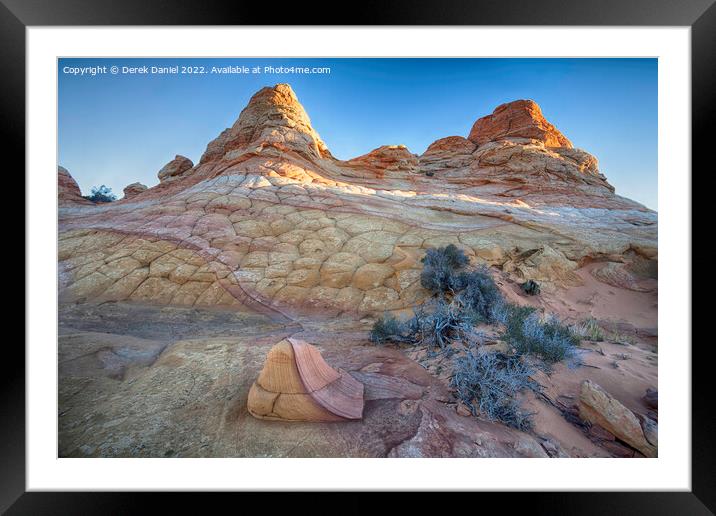 Vibrant Sunrise in South Coyote Buttes Framed Mounted Print by Derek Daniel