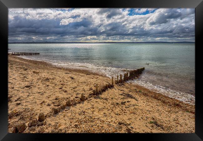 Lepe Beach Framed Print by Derek Daniel