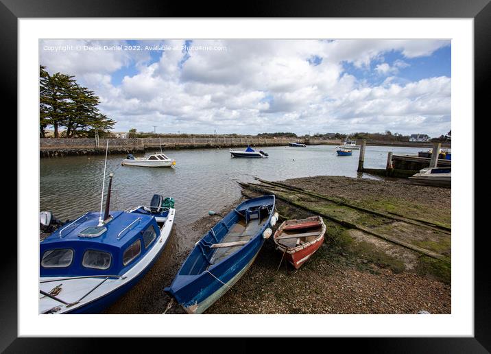 The Solent, Keyhaven Framed Mounted Print by Derek Daniel