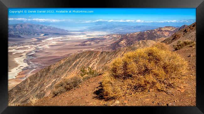 Dante's View, Death Valley Framed Print by Derek Daniel