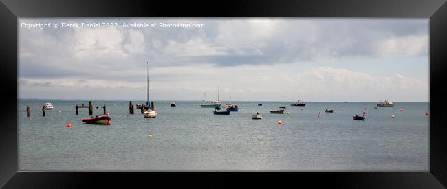 Swanage Bay, Dorset (panoramic) Framed Print by Derek Daniel
