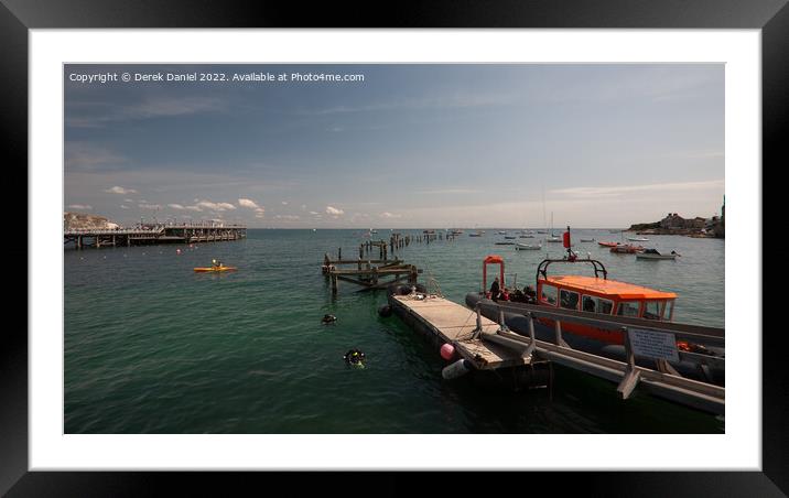 Swanage, Dorset Framed Mounted Print by Derek Daniel