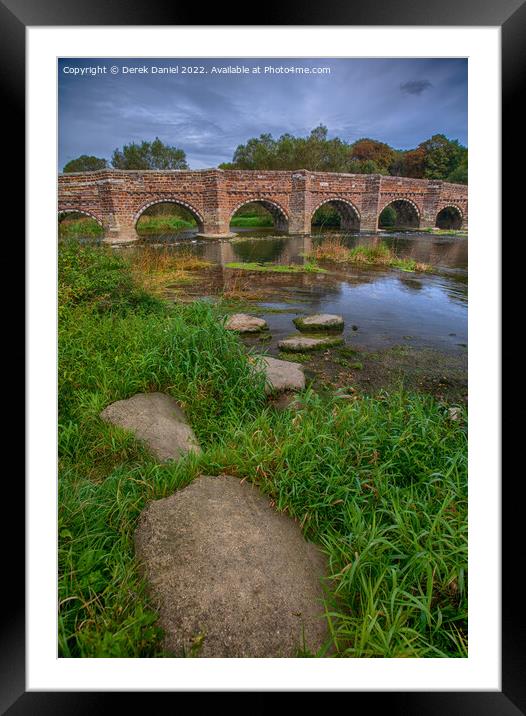 The Ancient Beauty of Whitemill Bridge Framed Mounted Print by Derek Daniel