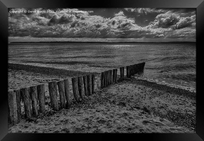 Solents Dramatic Coastline Framed Print by Derek Daniel