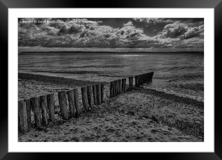 Solents Dramatic Coastline Framed Mounted Print by Derek Daniel
