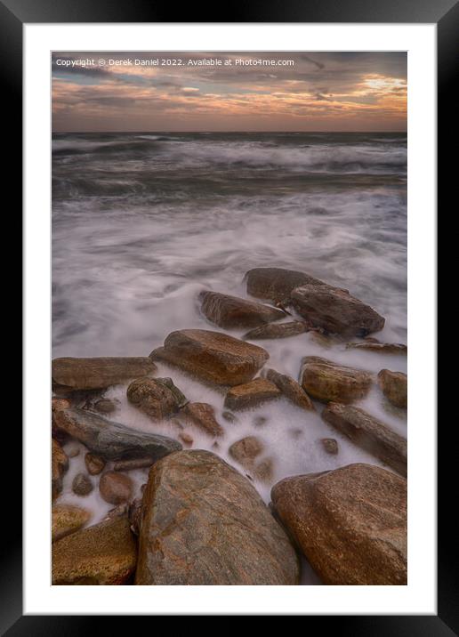 Peveril Point Sunrise, Swanage, Dorset Framed Mounted Print by Derek Daniel