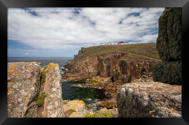 Lands End, Cornwall  Framed Print by Derek Daniel