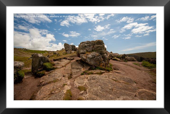 Lands End, Cornwall  Framed Mounted Print by Derek Daniel