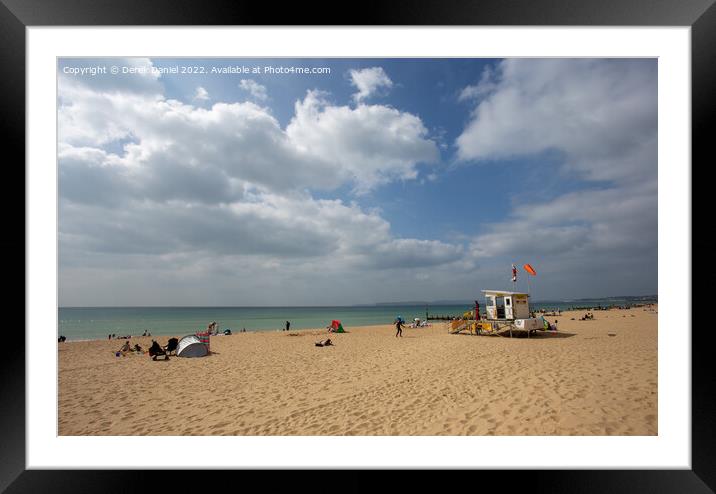 Boscombe Beach Framed Mounted Print by Derek Daniel