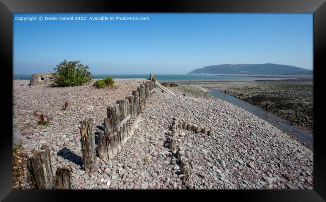 Porlock Weir Beach Framed Print by Derek Daniel