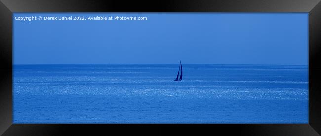 Sail Away, Sail Away, Sail Away (Blue Toned) Framed Print by Derek Daniel