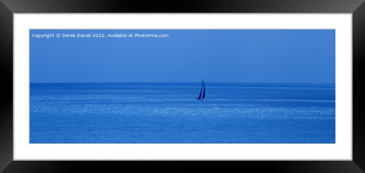 Sail Away, Sail Away, Sail Away (Blue Toned) Framed Mounted Print by Derek Daniel