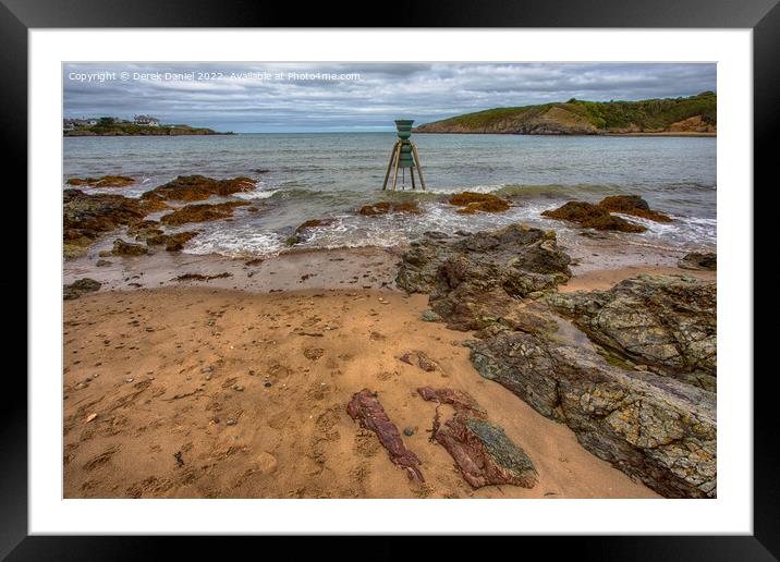Cemaes Beach, Anglesey Framed Mounted Print by Derek Daniel