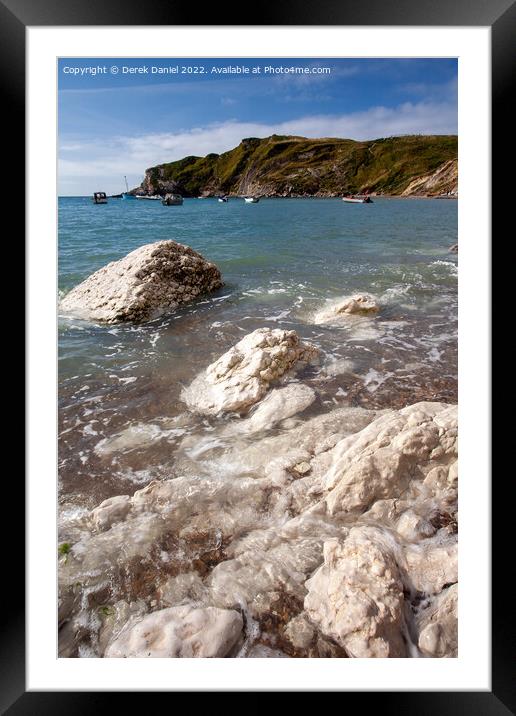 Lulworth Cove Framed Mounted Print by Derek Daniel