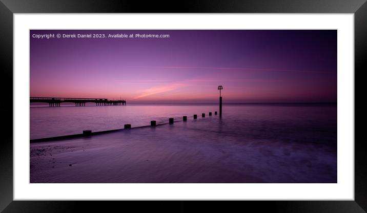 Majestic Sunrise at Boscombe Pier Framed Mounted Print by Derek Daniel
