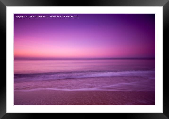 Serene Sunrise on the Beach Framed Mounted Print by Derek Daniel