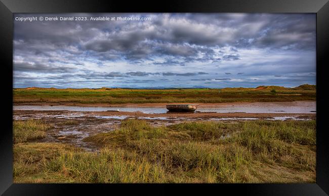 Lonely Boats Last Stand Framed Print by Derek Daniel