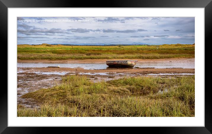 The Haunting Abandoned Boat of Aberffraw Framed Mounted Print by Derek Daniel