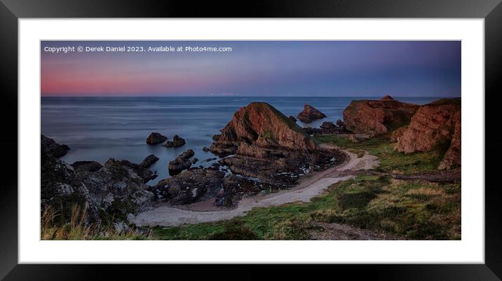 Majestic Sunset over Portknockie Framed Mounted Print by Derek Daniel