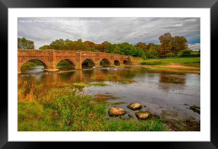 Ancient Beauty Whitemill Bridge Framed Mounted Print by Derek Daniel