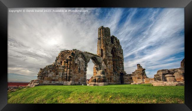 Majestic ruins of Whitby Abbey Framed Print by Derek Daniel