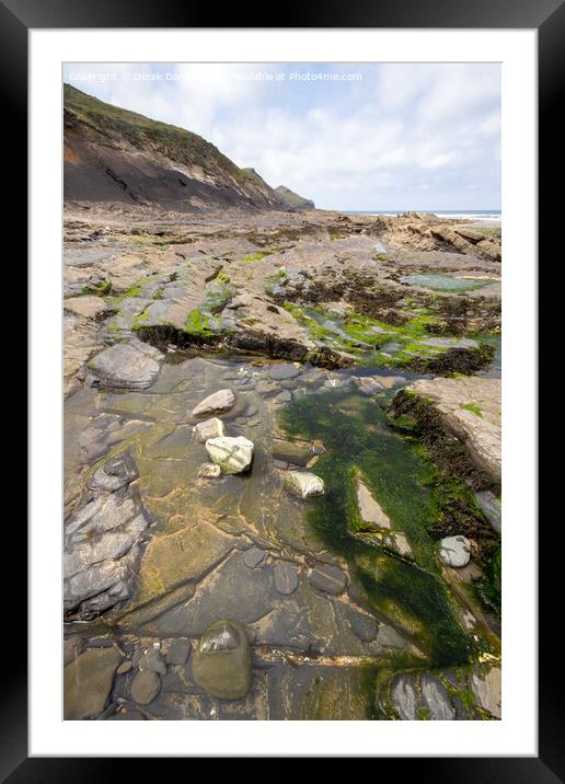 Crackington Haven, Cornwall Framed Mounted Print by Derek Daniel