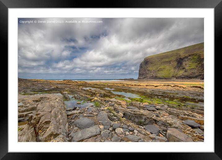 Majestic Cliffs of Crackington Haven Framed Mounted Print by Derek Daniel