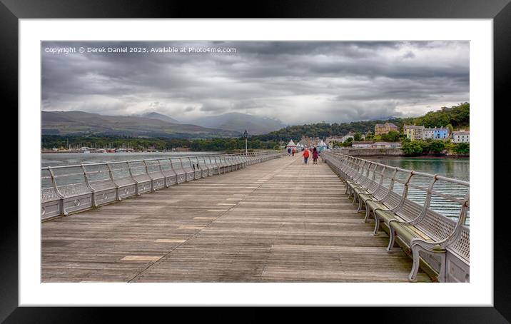 Majestic Victorian Pier Overlooking Menai Strait Framed Mounted Print by Derek Daniel