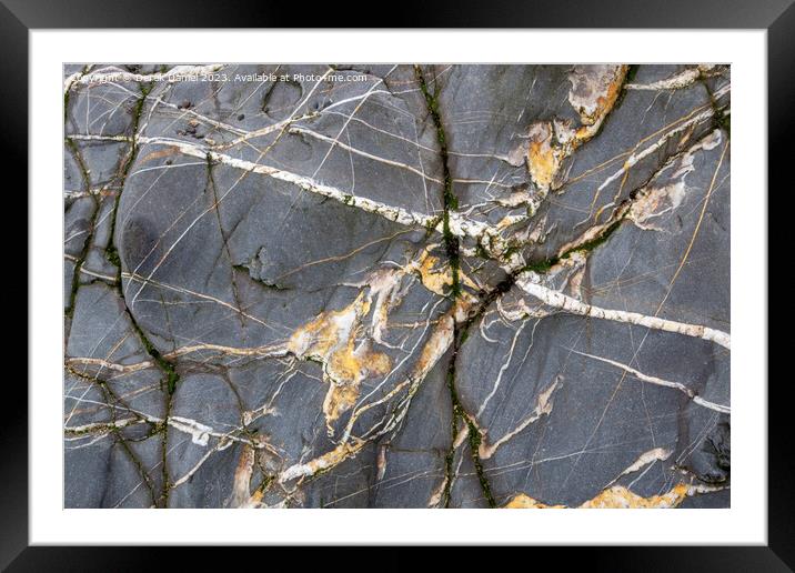 Mystical patterns of Sandymouth Bay Framed Mounted Print by Derek Daniel