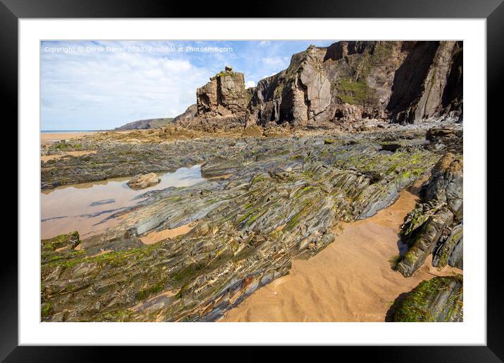 Majestic Cornish Seascape Framed Mounted Print by Derek Daniel