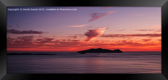 Captivating Sunset Sky Framed Print by Derek Daniel