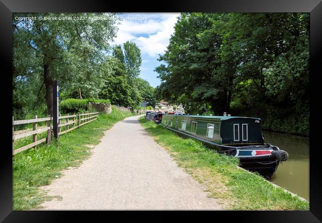 Serenity on the Kennet and Avon Canal Framed Print by Derek Daniel